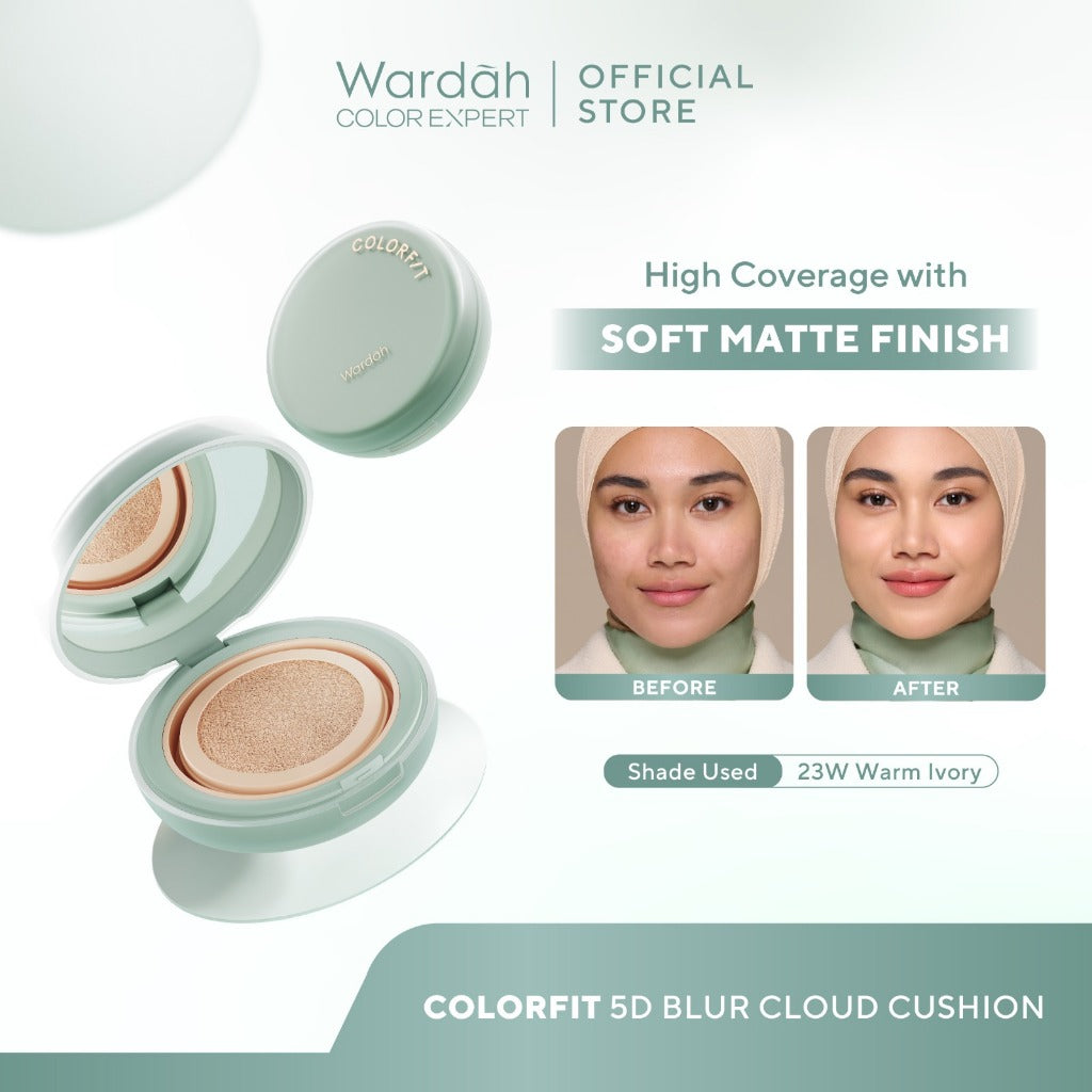 SOUL-MATTE! CLOUD CUSHION + MATTE LIP CREAM BUNDLE - WARDAH Paket Colorfit 5D Blur Cloud Cushion Matte Finish dan Matte Lip Cream Menyamarkan Pori dan Tekstur Wajah High Coverage Lip Cream Warna Intense Makeup - Tahan Lama dengan Bedak