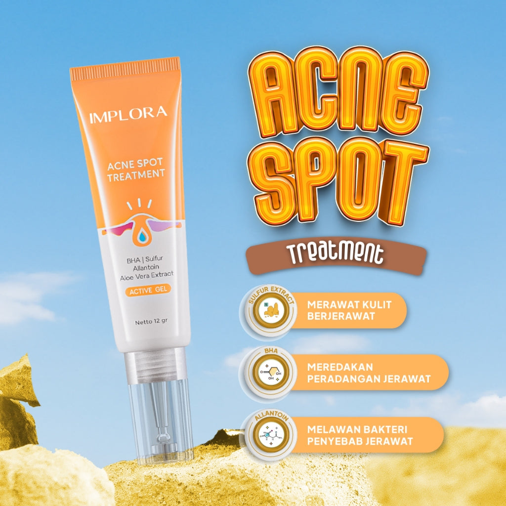 Implora Acne Spot Treatment | Antioksidan | Menenangkan Kulit Berjerawat | Pereda Jerawat