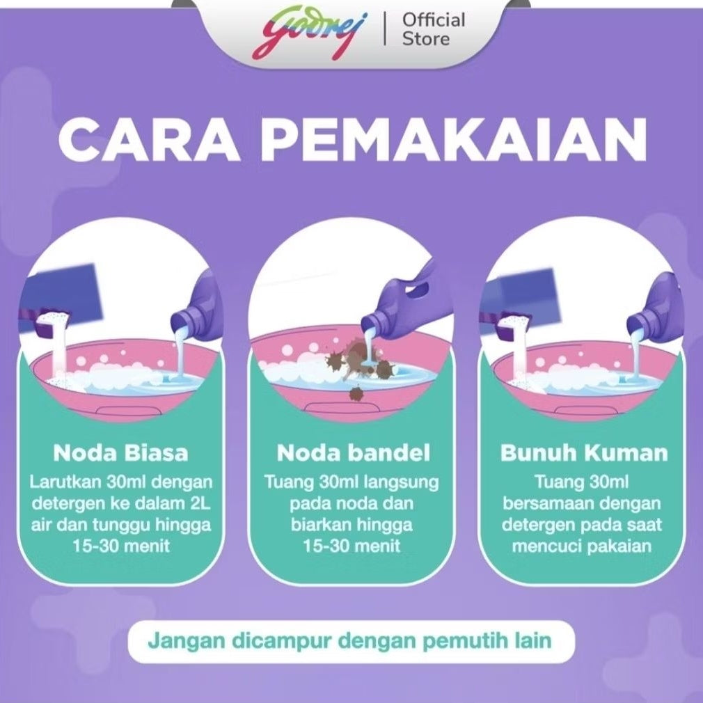 Proclin Penghilang Noda Pakaian Putih & Warna Floral Bliss 400 ml