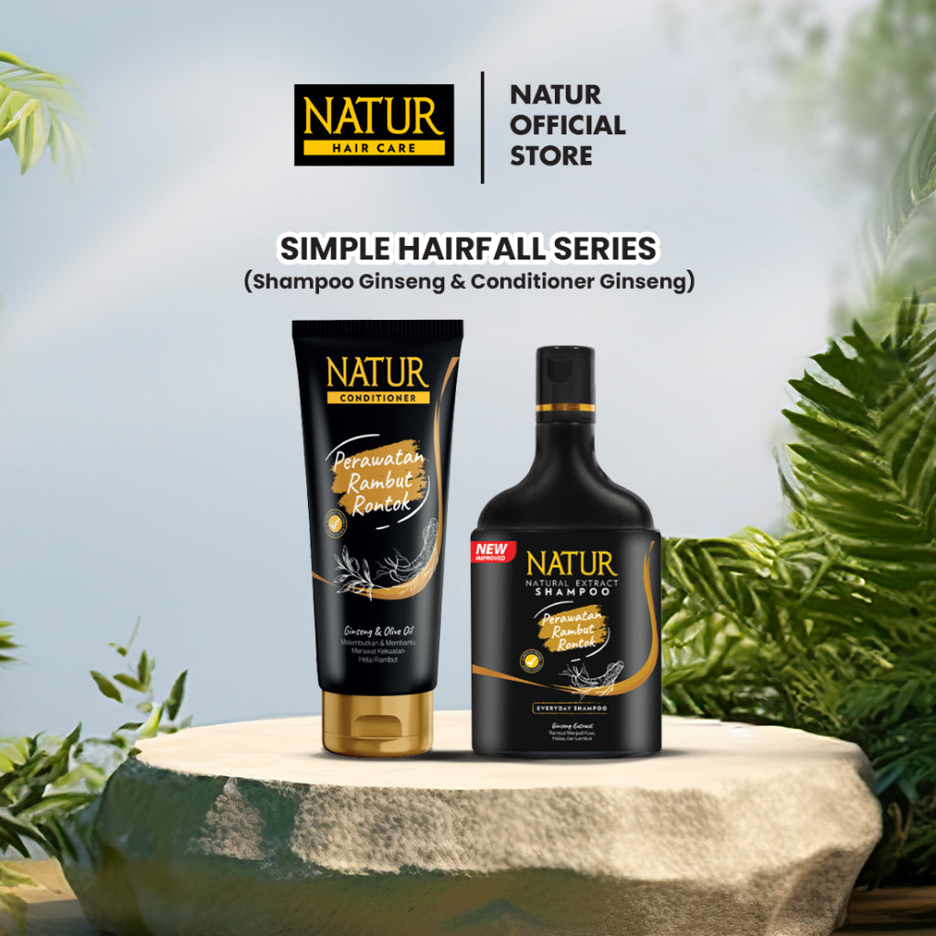 Simple Hair Fall Series - Paket Shampoo Conditioner Rambut Rontok / Anti Hair Fall / Menguatkan Akar Rambut