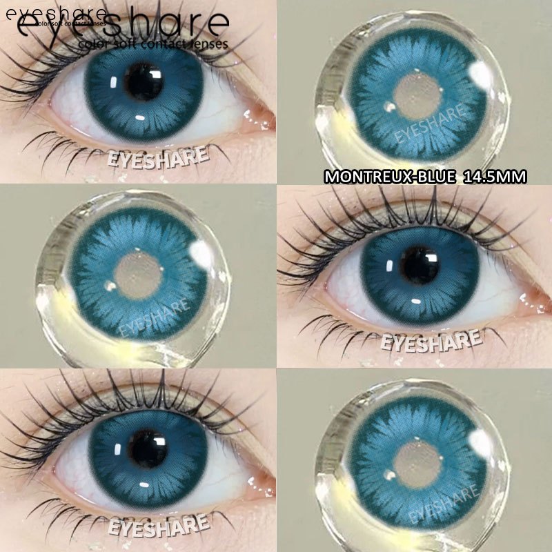 Eyeshare Softlens Cosplay Red 14.5mm 1Pasang Big Eyes Halloween Colored Contact Lenses