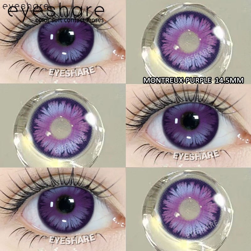 Eyeshare Softlens Cosplay Red 14.5mm 1Pasang Big Eyes Halloween Colored Contact Lenses
