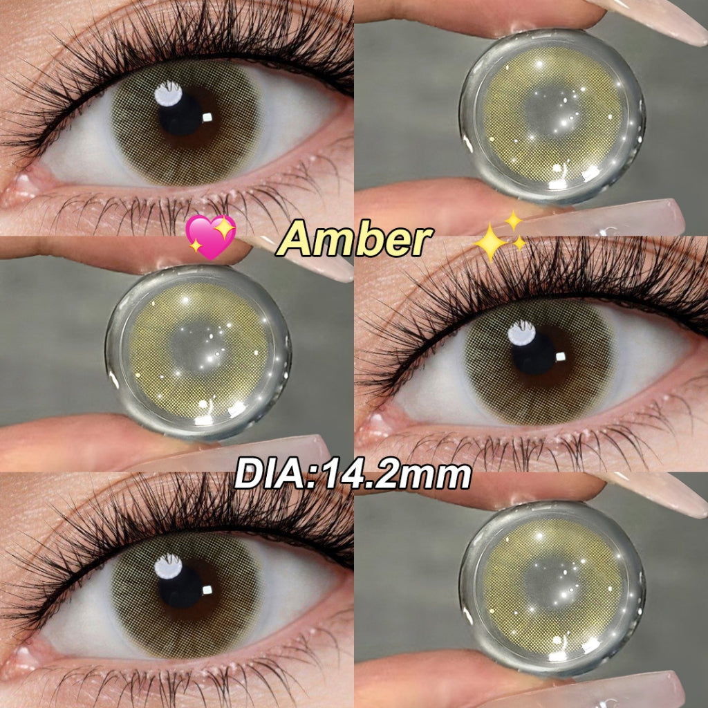 [-1.00~-6.00] Softlens Minus 14.2mm Brown Gray Green No Ring Softlens Natural 1 Years Use