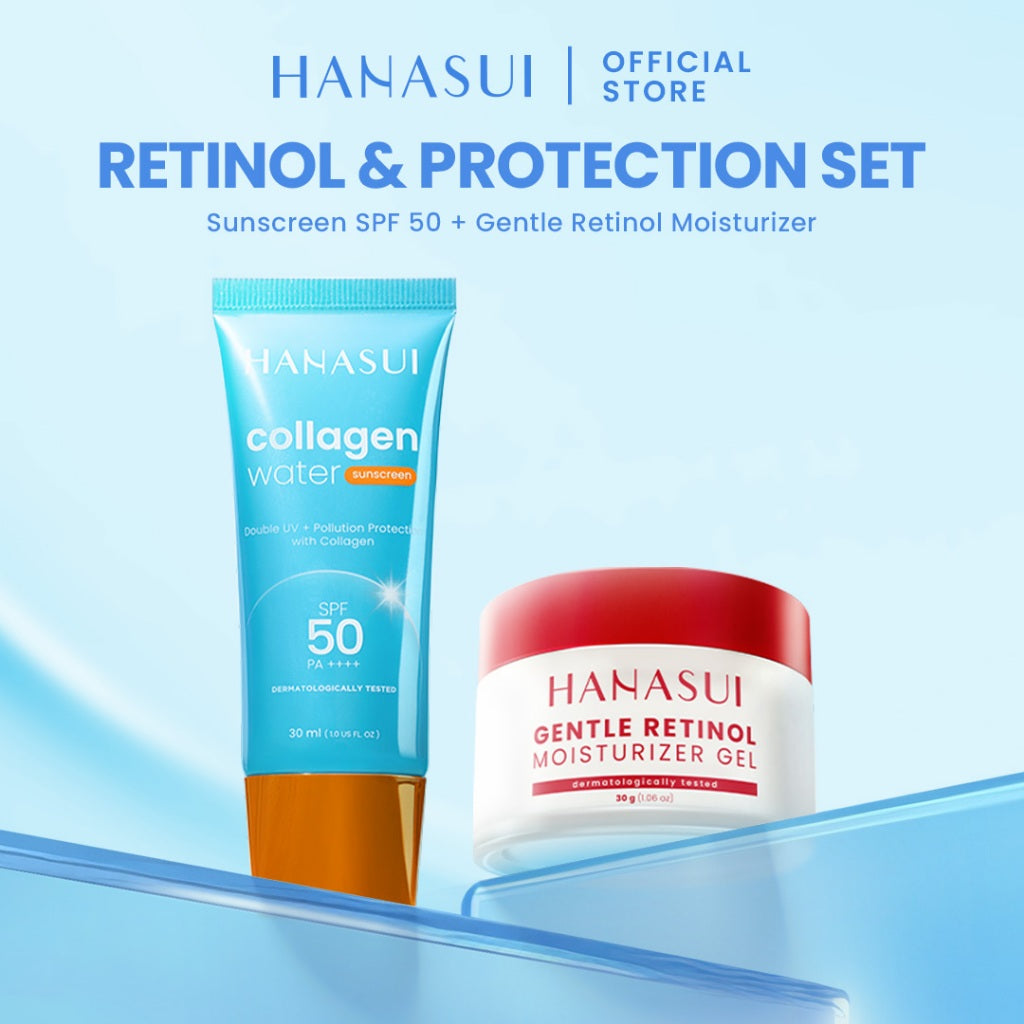 [NEW] HANASUI Gentle Retinol Moisturizer Gel 30g - Pelembab Gel Lembap & Cegah Tanda Penuaan Dini - 3 Retinol Complex - Encapsulated Retinol & HPR