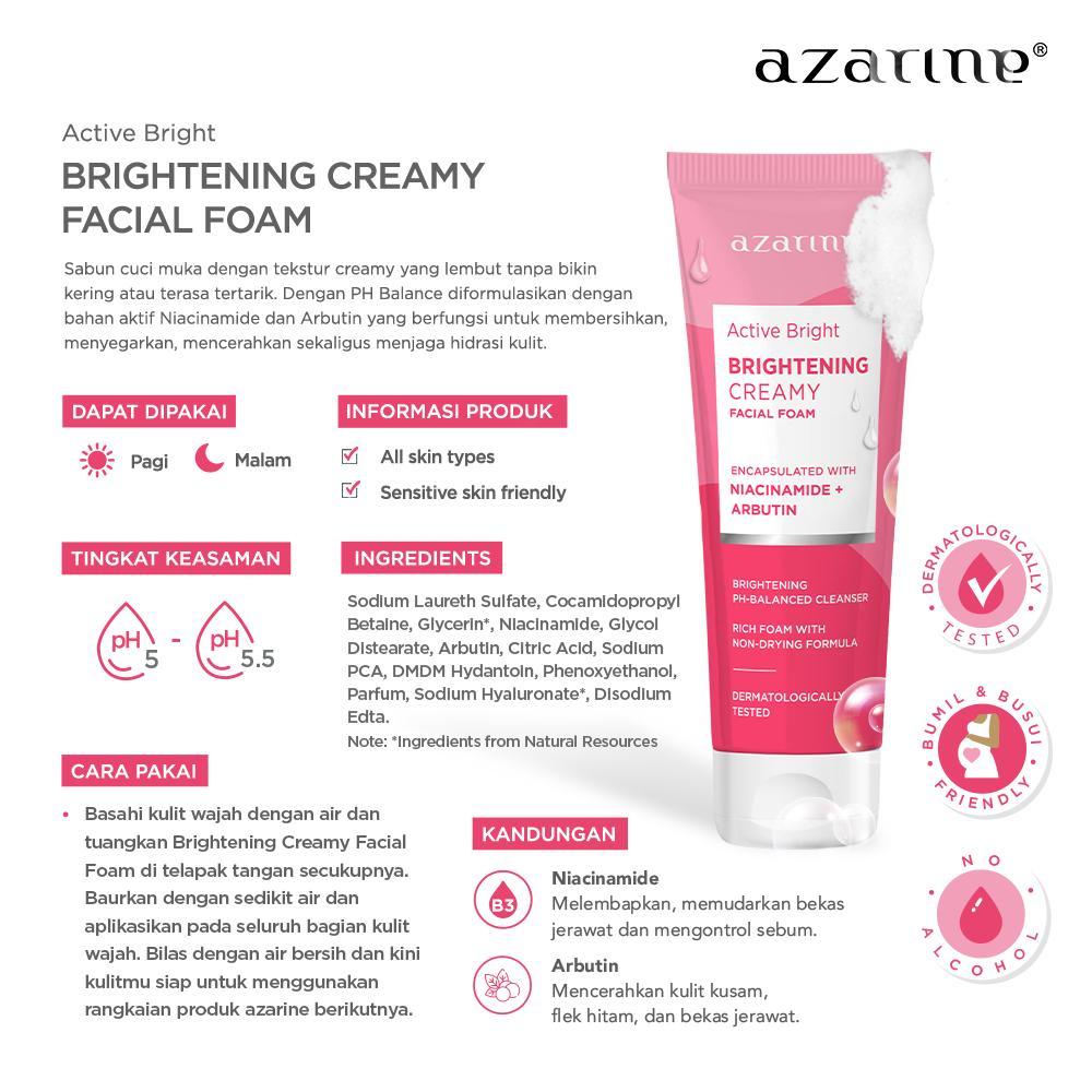 Azarine Study Fresh, Stay Fresh Active Bright Series Treatment (Face Wash + Day Cream + Night Cream)