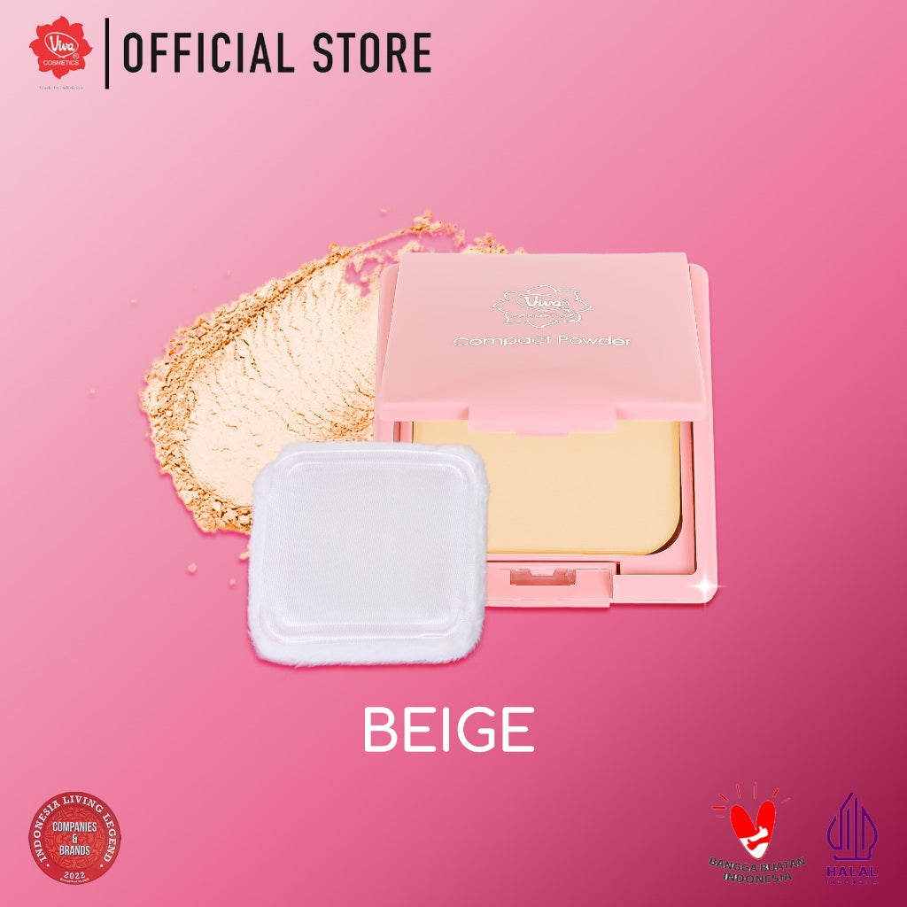 Viva Compact Powder - Tersedia 3 Shades dengan Formulasi UV Filter