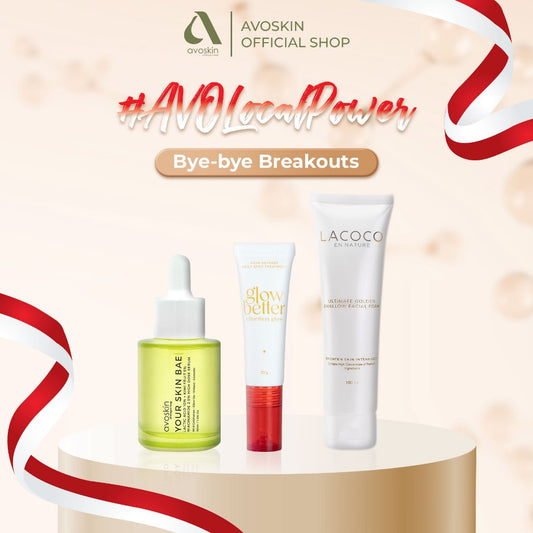 [AVO LOCAL POWER] Bye Bye Breakout (YSB Lactic Acid Serum + Acne Defense Daily Spot Treatment + Golden Swallow Facial Foam)