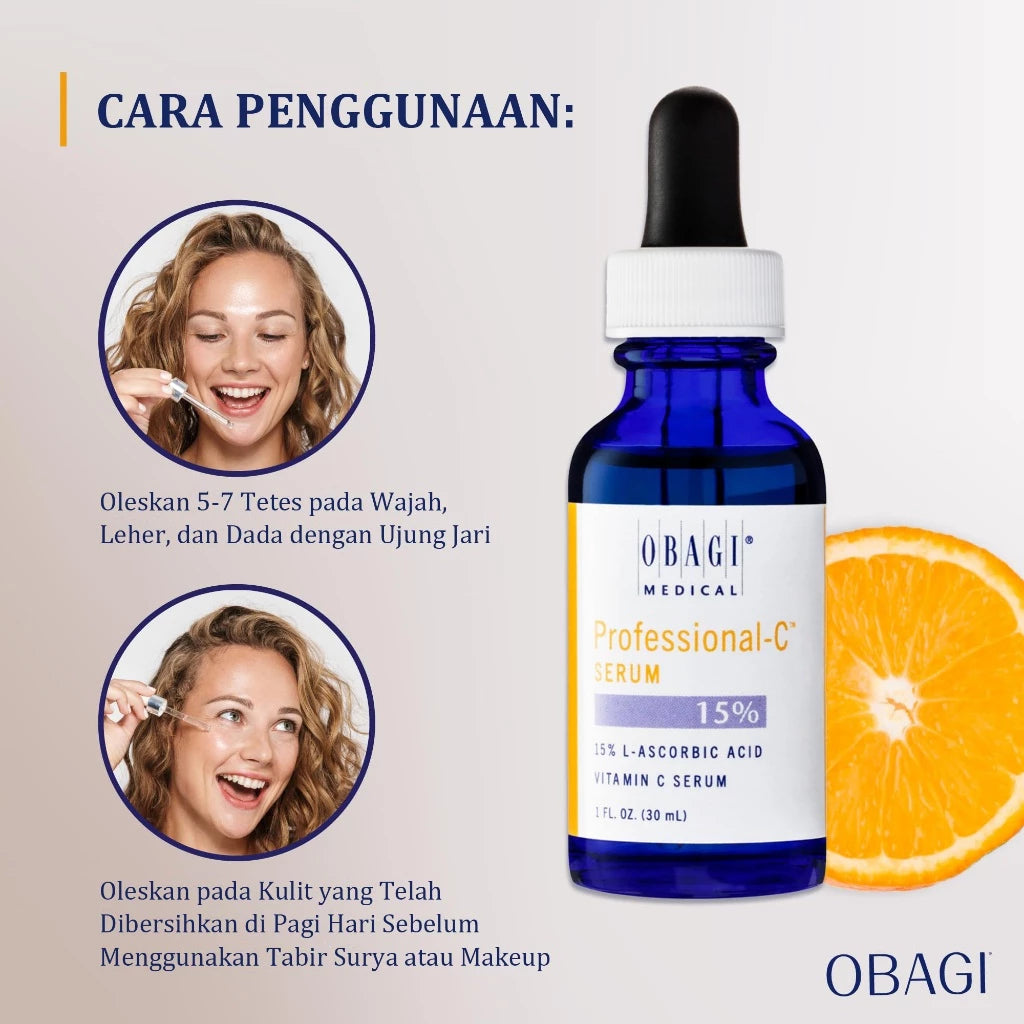 Obagi Professional-C Serum 10% 15% 20% Vit C Serum 30ml Waja Anti Aging Penghilang Kerutan