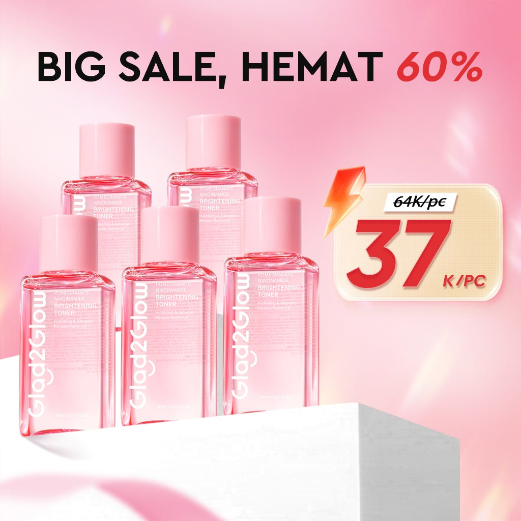 Glad2Glow Pomegranate Niacinamide Brightening Tonertoner badan face mist hydrating toner centellaToner eksfoliasi wajah glycocid acid glycolic acid combo brightening agent Mencerahkan dan meratakan warna kulit Memberikan efek glowing g2glow official store