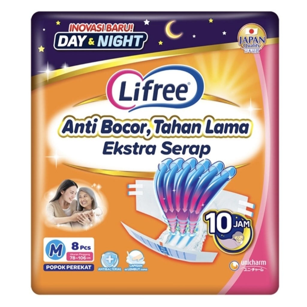 Lifree Popok Perekat Dewasa M8 L7 XL6 Pcs