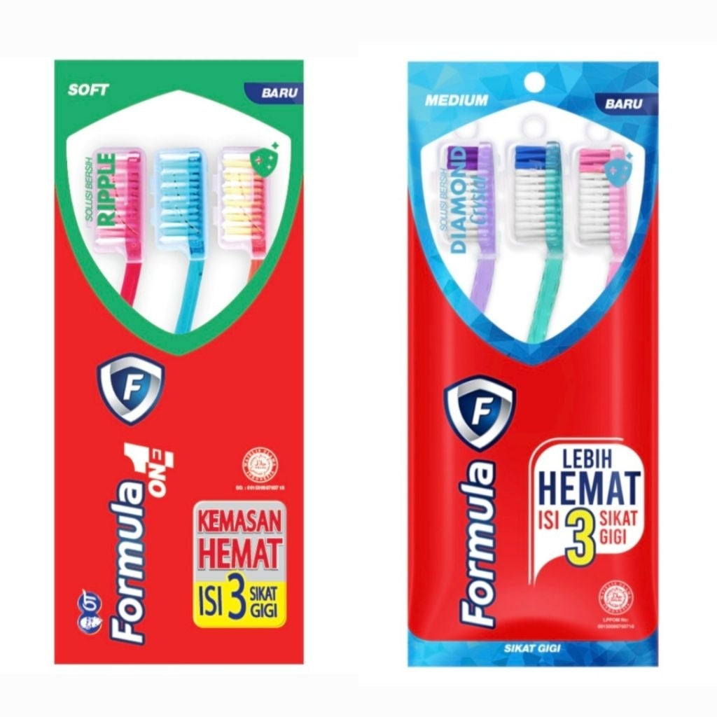 Formula Sikat Gigi Silver Protector Soft Isi 3 pcs