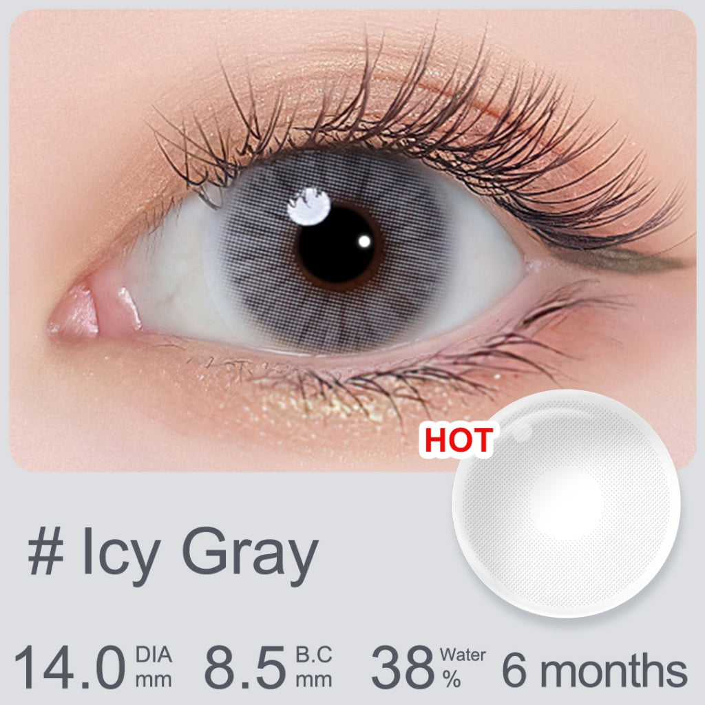 Magister Softlens Normal abu-abu coklat hitam seri Sepasang Lensa kontak diameter14.0-14.5MM kadar air 38% soflens