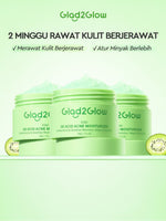 GLAD2GLOW Kiwi 3D Acid Acne Moisturizer Pelembab Wajah Jerawat Mencerahkan Pencerah Wajah&Penuaan Hilangkan Flek & Tenangkan Kulit Skincare Pelembab Esensi Wajah Perawatan Kulit Pelembab Wajah Pembersih day cream tone up g2g official store