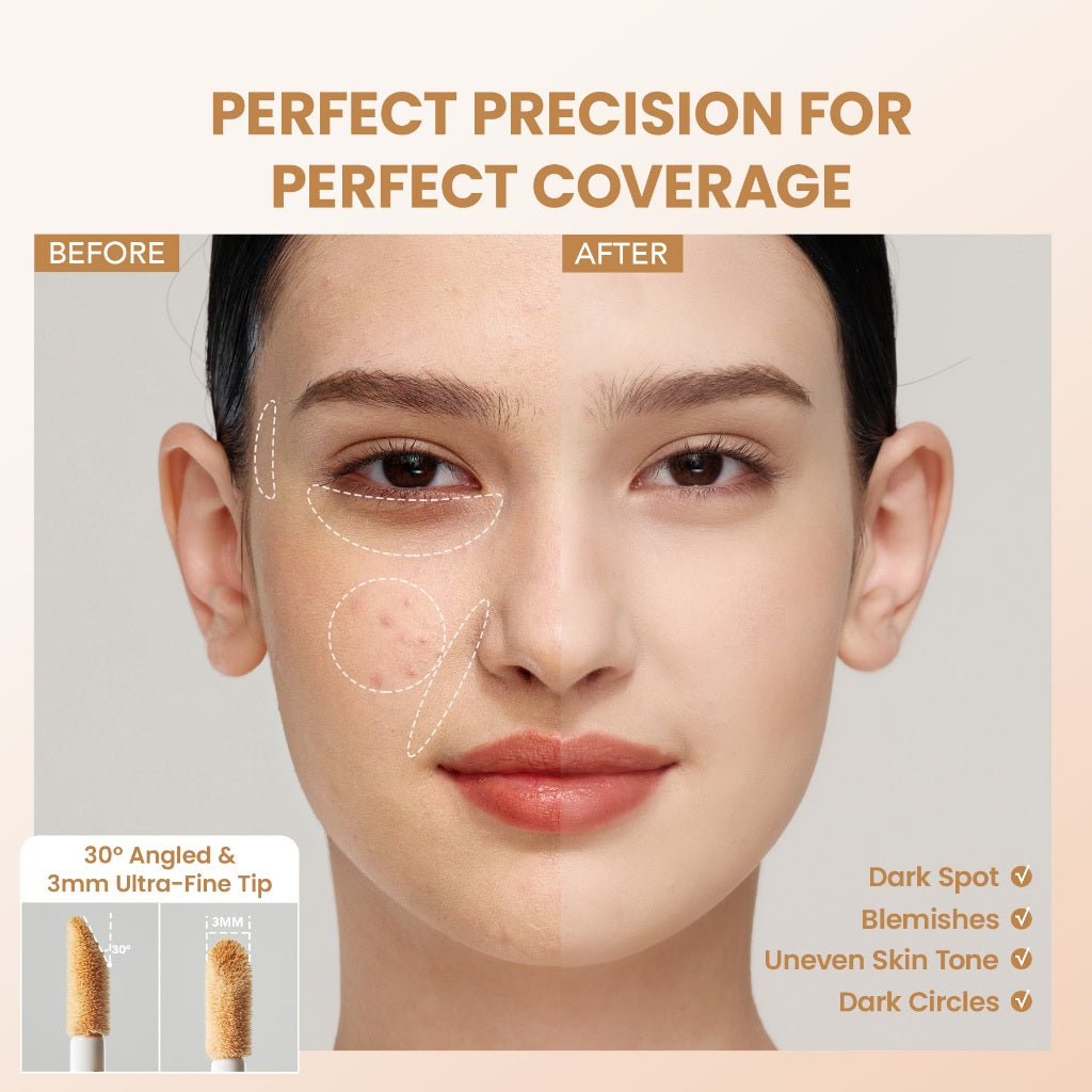 YOU NoutriWear+ Complete Cover Concealer Bedak Padat Perfect Coverage Bedak Pengontrol Minyak