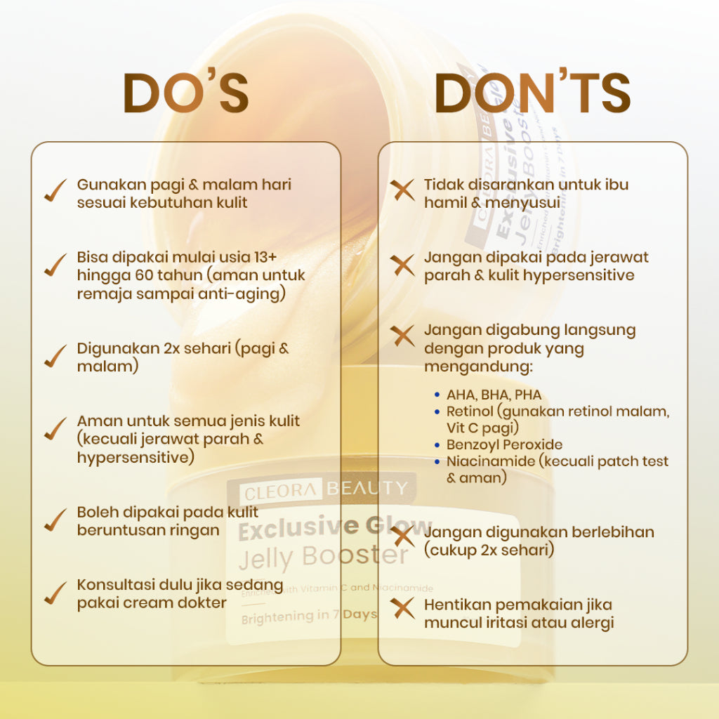 [SPECIAL OFFER] CLEORA - Exclusive Glow Jelly Booster Vit C 30gr - Moisturizer Gel Untuk Mencerahkan Wajah Memperbaiki Skin Barrier Skincare Wanita Pria Day Cream Night Cream Brightening Pemutiih Wajah  Cream Pelembab dan Anti Aging