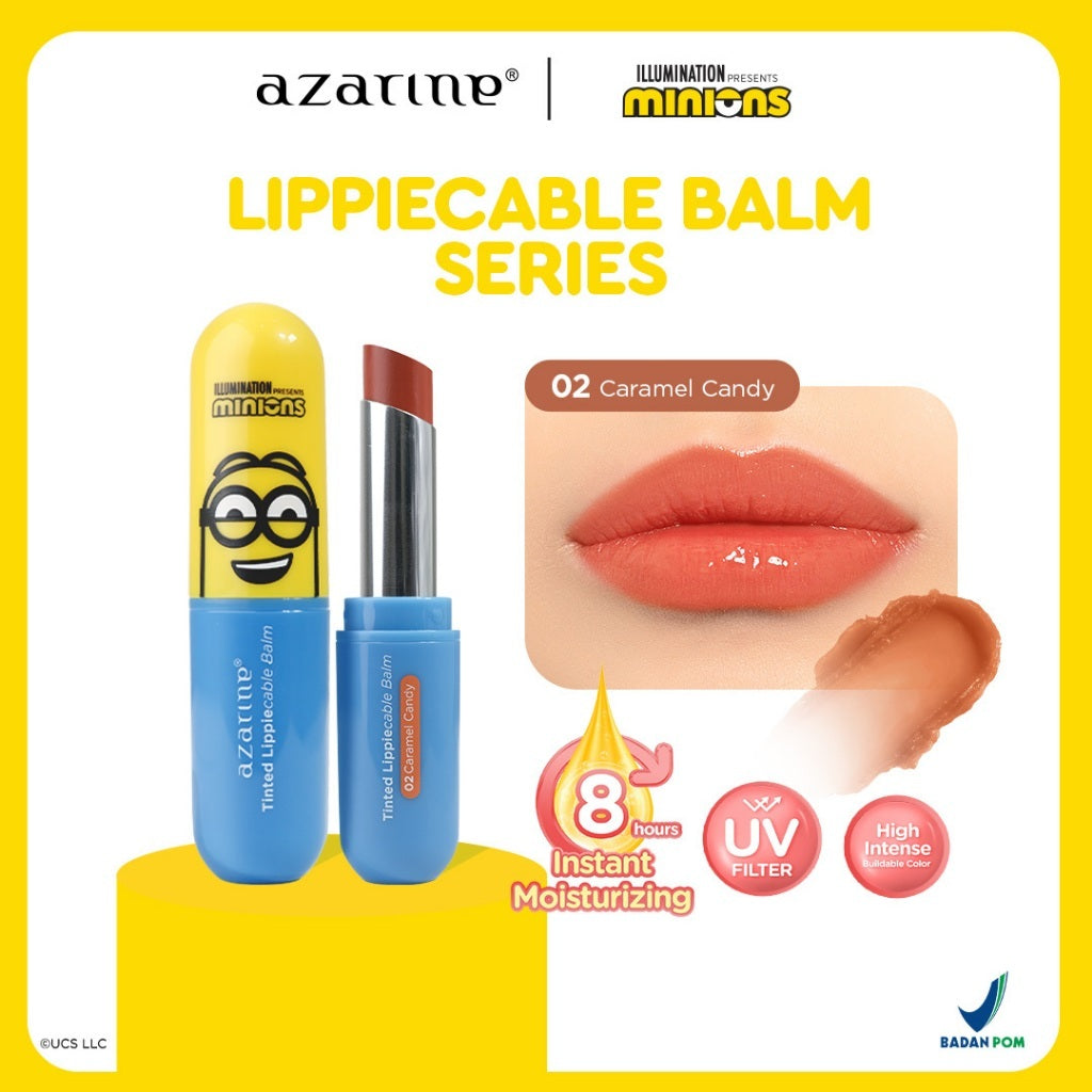 [FLASH SALE ]Azarine Tinted Lippiecable Balm - 02. Caramel Candy Lip Balm Moisturizing Long Lasting Extra Lightweight with UV Filter