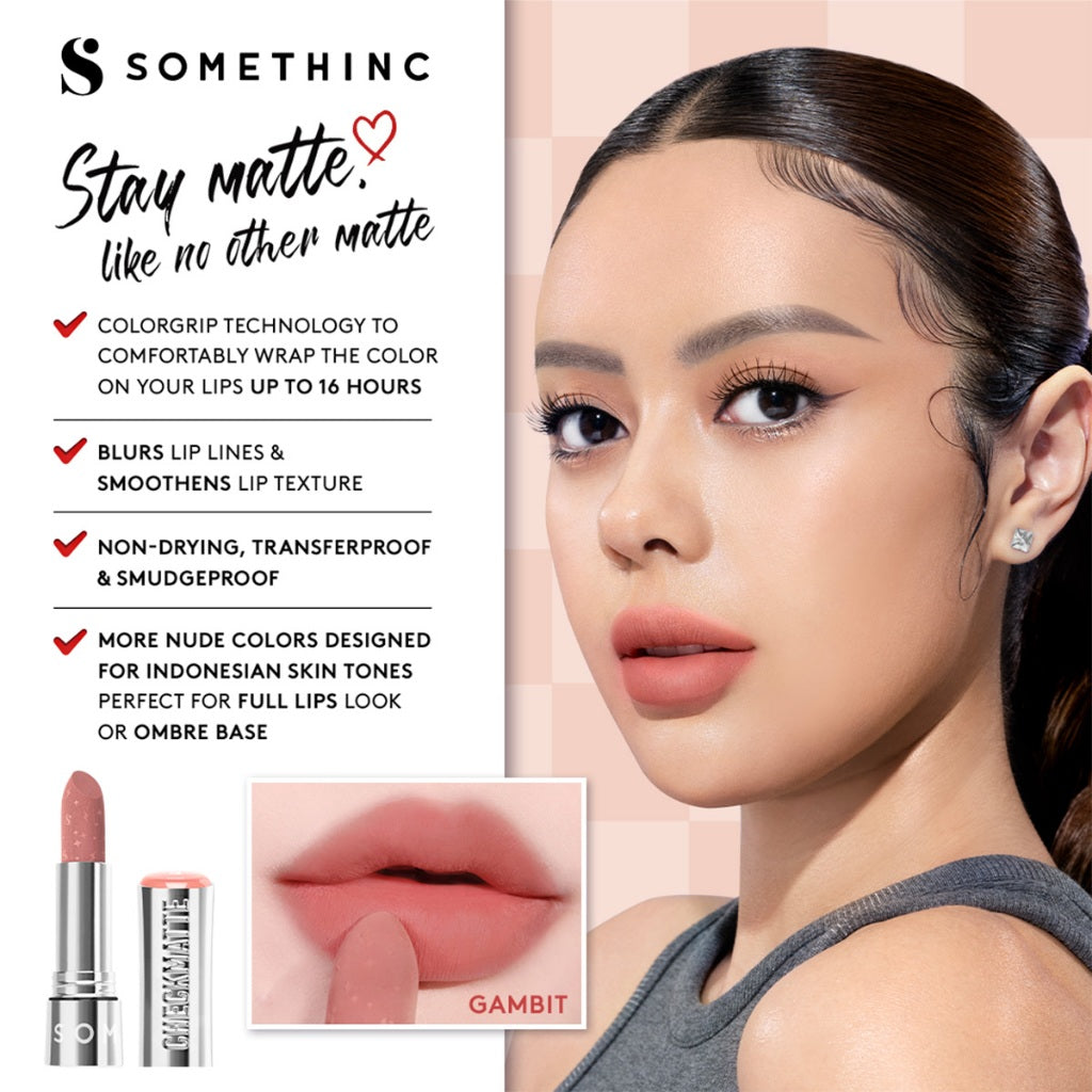 [PROMO LIVE 50%] SOMETHINC Skincare Makeup Trio | Maskara Alis Tahan Lama Anti Air Smudgeproof| Pelembap Muka untuk Kulit Sensitif, Kemerahan, Kulit Normal| Lipstick Batang Transferproof Calm Down, Browcara 24hold Waterproof Brow Gel, CheckmaTte
