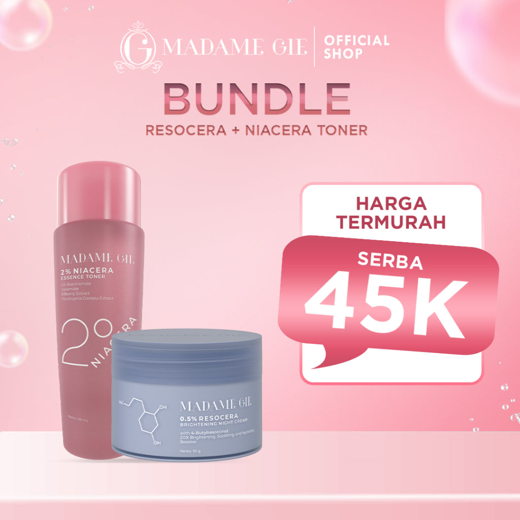 Madame Gie ResoCera Brightening Night Cream | Krim Malam Pencerah Wajah, Atasi Flek Hitam & Bekas Jerawat | Triple power formula Brightening, Hydrating & Soothing | Menjaga Skin Barrier Sehat & Melembapkan Kulit