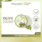 Wardah Soft Body Scrub 150 ml - Scrub Badan Melembabkan - Dilengkapi dengan Olive Oil yang dapat Mengangkat Sel Kulit Mati - Bulir Scrub Lembut Dan Wangi