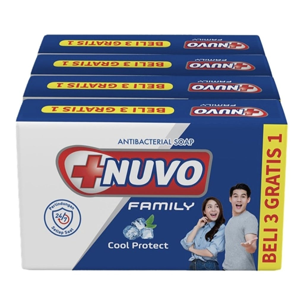 Nuvo Family Sabun Mandi Batang Anti Bakteri Protect 4 x 100 g