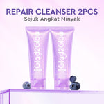 Glad2Glow Blueberry Ceramide Low pH Gel Cleanser facial wash skincare face wash sabun cuci muka cleansing balm exfoliating exfoliasi wajah sabun muka pembersih wajah Memperbaiki penghalang kulit tetap terhidrasi wajah G2G g2glow official store