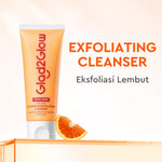 Glad2Glow Yuzu Aha Blackhead Exfoliating Cleanser facial wash skincare face wash sabun cuci muka cleansing balm exfoliating exfoliasi wajah sabun muka pembersih wajah Yuzu Aha Blackhead Exfoliating Cleanser Eksfoliasi secara lembut g2glow official store