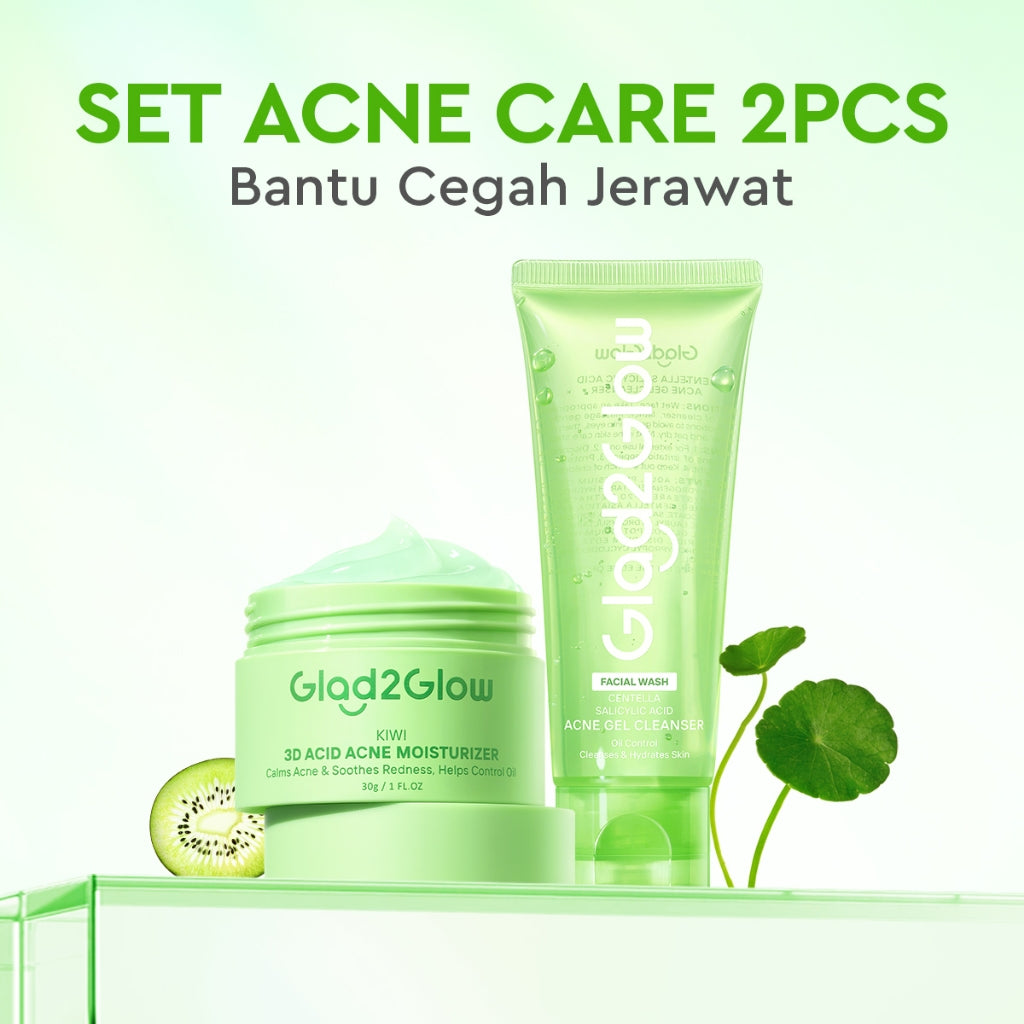 Glad2Glow Centella Salicylic Acid Acne Gel Cleanser  facial wash skincare face wash sabun cuci muka cleansing balm exfoliating exfoliasi wajah sabun muka pembersih wajah merawat serta membantu menenangkan jerawat g2glow official store