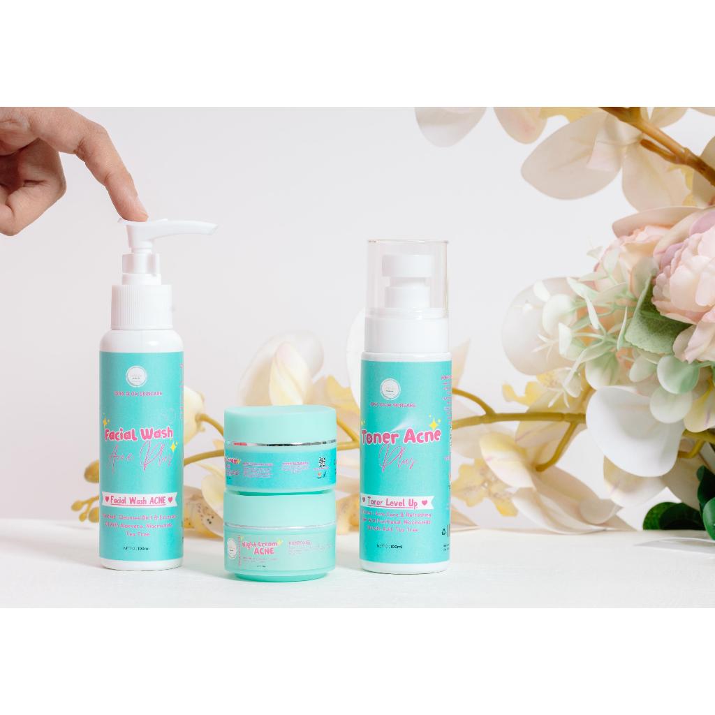 MCS Store - ISNA GLOW Paket Level Up ACNE dan Paket Level Up Normal Skincare BPOM Semua Jenis Kulit - Mencerahkan 6x Lebih Cepat dan Mengatasi Jerawat