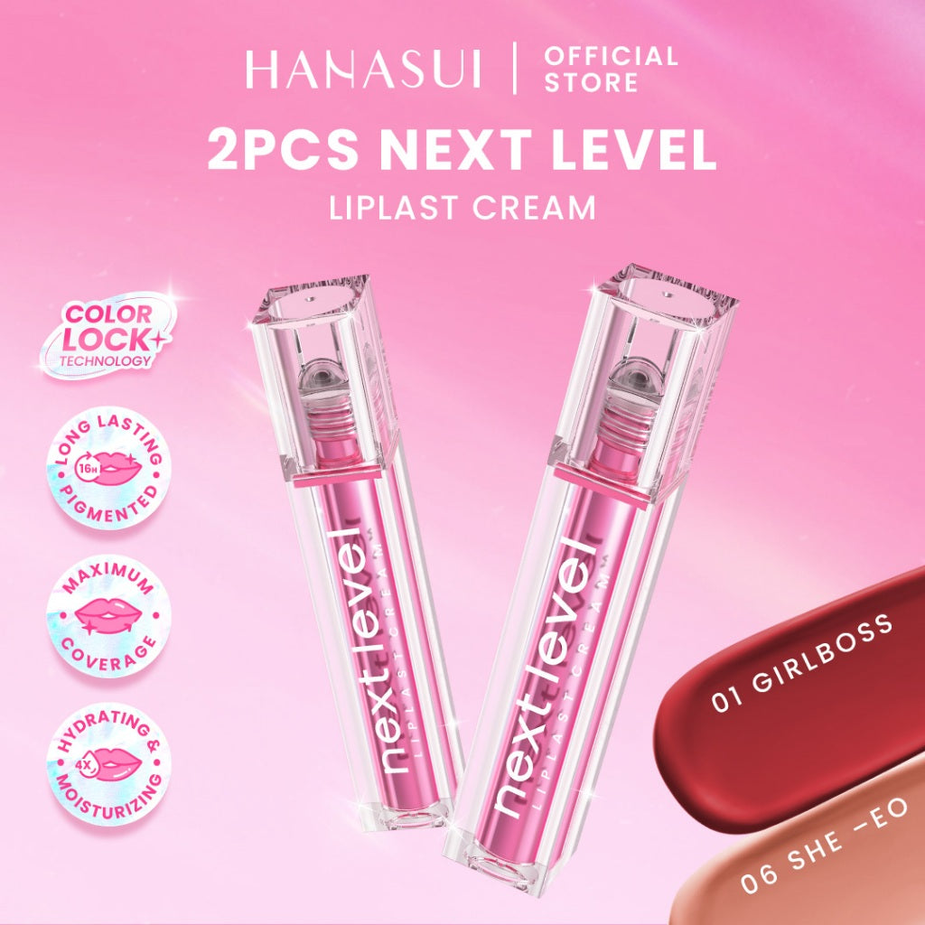 [Twinpack] Hanasui Next Level - Blurry Tint Bouncy Blush Butter Balm Liplast Cream Lip Tint Tahan Lama Velvet Finish Longlasting Bounce Tinted Balm Melembabkan Pigmented Matte Finish