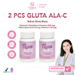 Noera 2 Pcs Gluta ALA-C | Noera Suplement Whitening L-Glutathione 500mg | Noera Whitening Capsule | L-Glutathione 500mg Alpha Lipolic Acid 50mg Vitamin C 45mg | Whitening Booster Suplemen Kecantikan