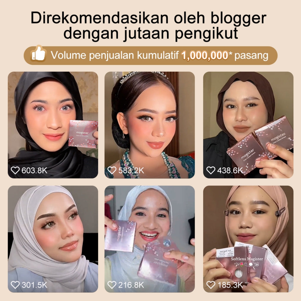 [0.00~-6.00]MAGISTER SOFTLENS HITAM 14MM-14.5MM SOFTLENS MINUS