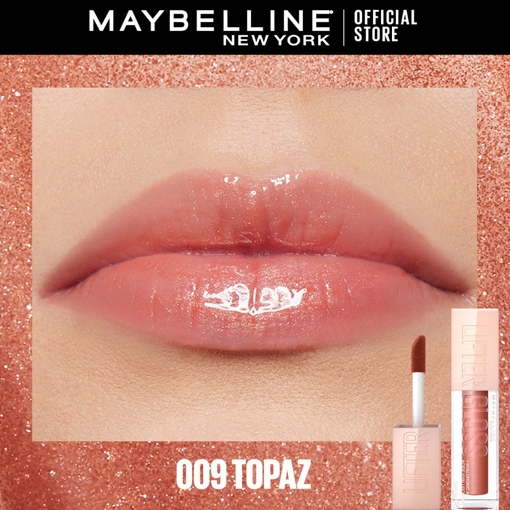 MAYBELLINE OFFICIAL Lifter Gloss Plump Make Up - 5.4ml Lip Gloss Hydrating Hyaluronic Acid