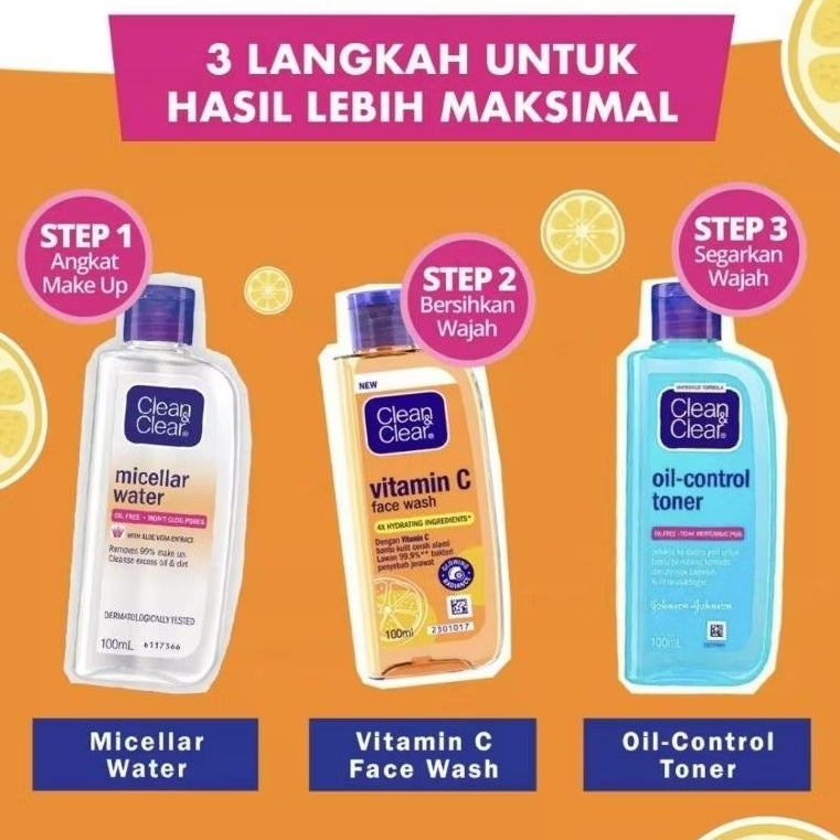 Clean & Clear Pembersih Wajah Vitamin C 100 ml