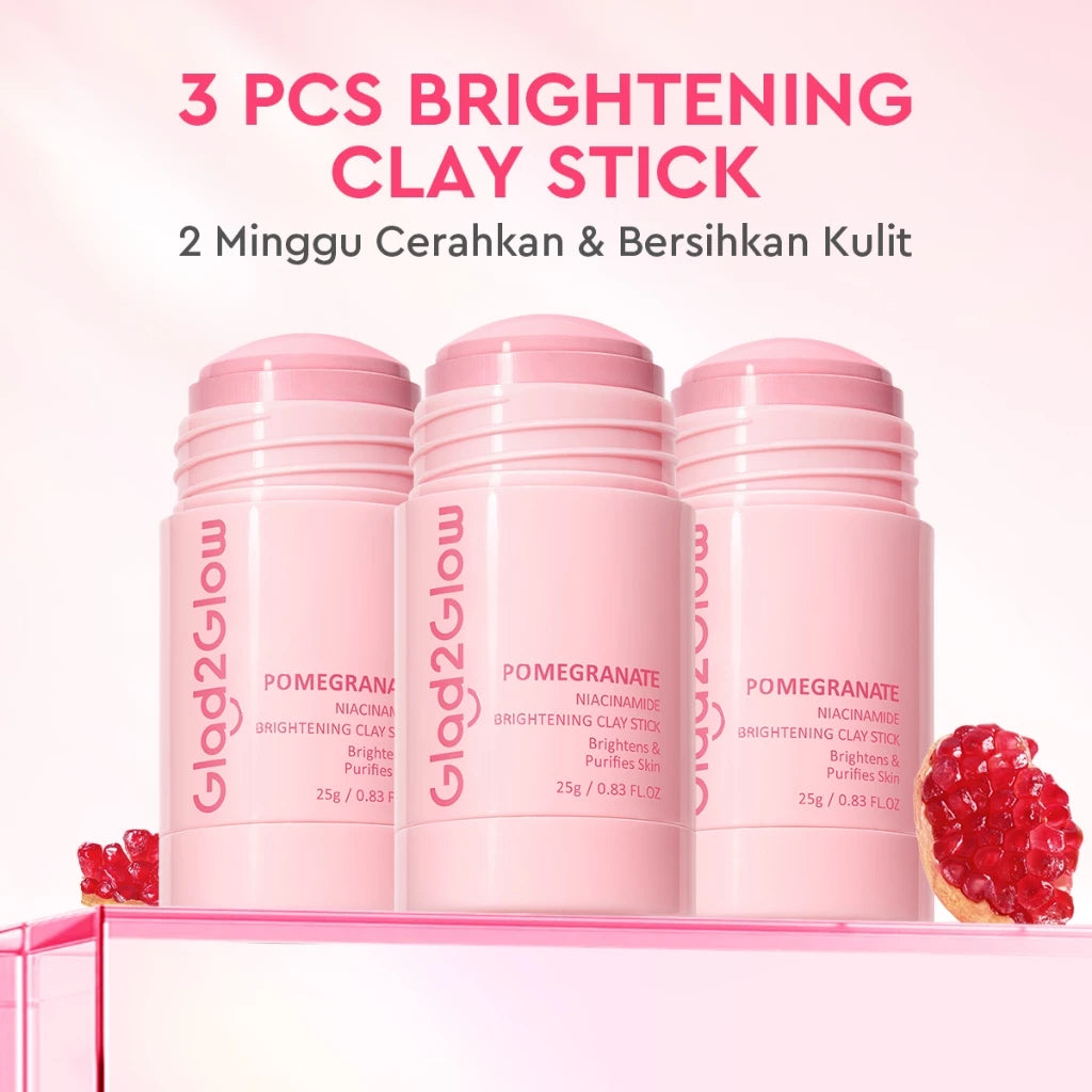 [DISKON 60%]Glad2Glow Clay Stick&Face Mask Complete Series-Pomegranate Brightening/Mugwort Salicylic Acid Acne/ Volcano 3D Acid Pore-masker Packs Masker Wajah Sheet Mask mask sleeping mask mugwort mask acne masker komedo g2glow official store
