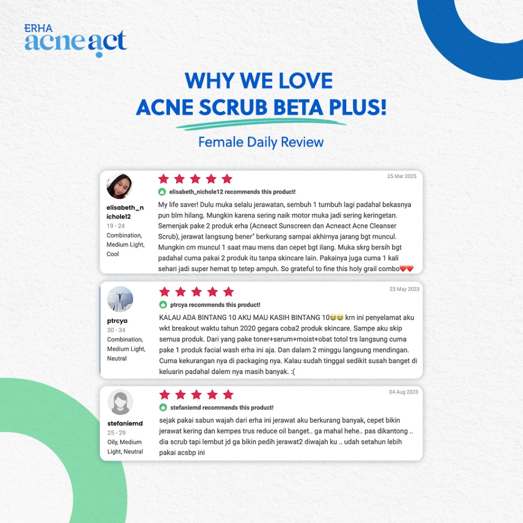 ERHA Acneact ACSBP (Acne Cleanser Scrub Beta Plus) 60g - Sabun Wajah Scrub Kulit Jerawat BHA Sulfur
