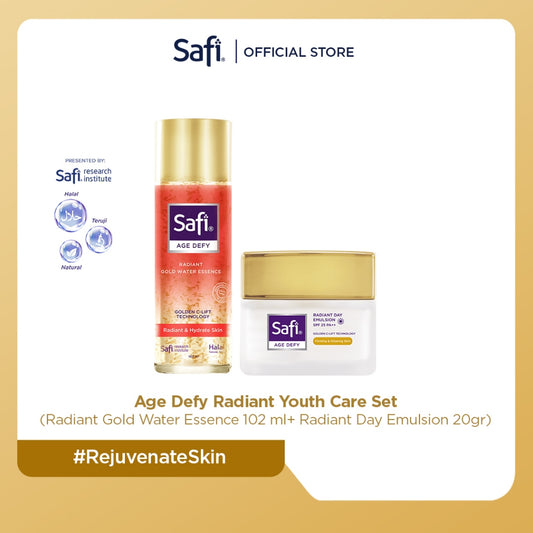 Safi Age Defy Radiant Youth Care Set (Radiant Gold Water Essence 102 ml+ Radiant Day Emulsion 25gr)