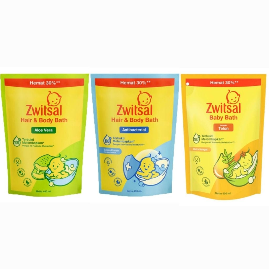 Zwitsal Sabun Mandi & Sampo Bayi  Refill 400 ml