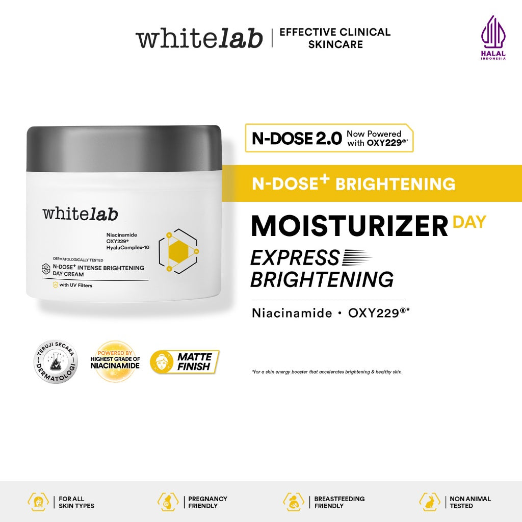 Whitelab Paket Wajah Brightening Niacinamide Facial Wash, Toner, Serum, Moisturizer, Sunscreen, Sleeping Mask - 7 pcs N-Dose+ 2.0 Skincare