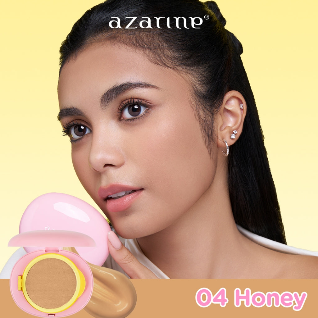 Azarine Covermatte Sunscreen Cushion SPF50+ PA++++ [11gr] Cushion Tahan Lama Zero Oxidation Flawless Matte Finish Lightweight Makeup Easy Application Buildable Coverage