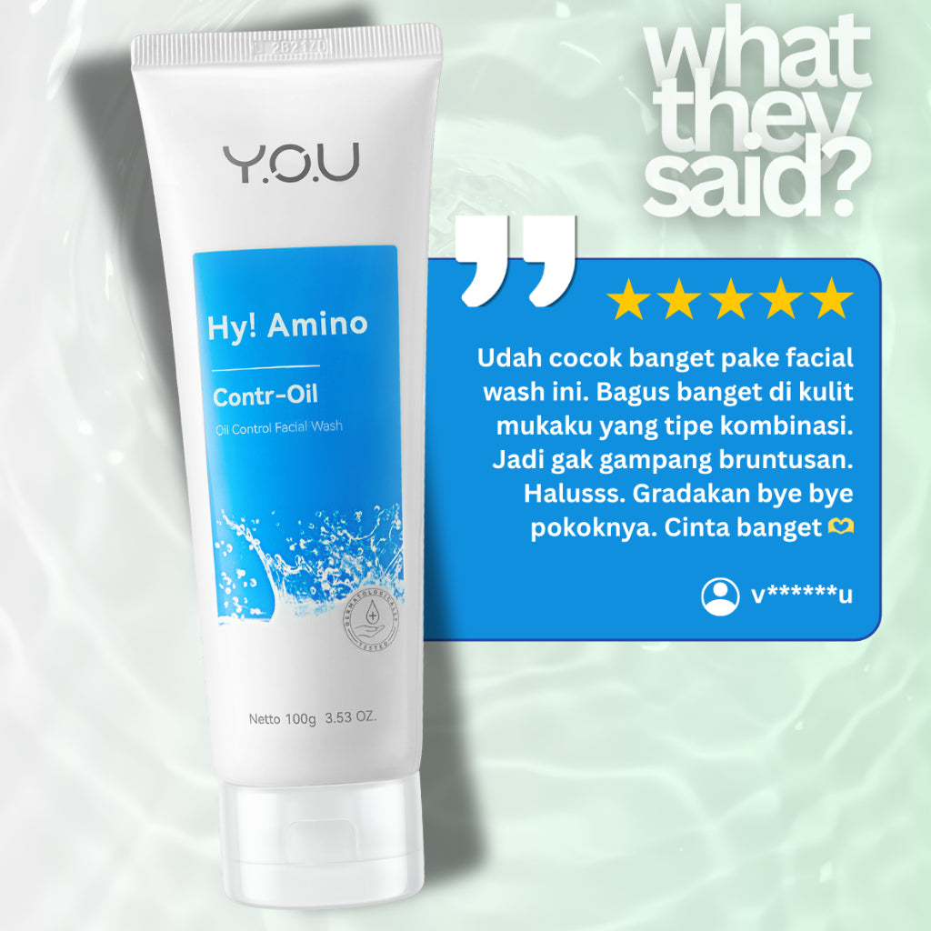 Y.O.U HY! Amino Facial Wash Series | Ac-Ttack | Glo-Win | Glowing Gentle | Contr-Oil | Bye-Byeteria Brightening | 2% Niacinamide | 1.5% BHA Fight Acne | 20% Centella