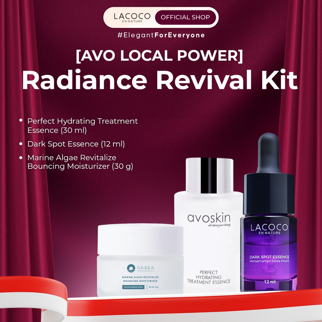[AVO LOCAL POWER] Radiance Revival Kit (Oasea Marine Algae Revitalize Bouncing Moisturizer + Avoskin PHTE 30ml + Lacoco Darkspot Essence)