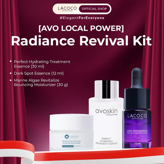 [AVO LOCAL POWER] Radiance Revival Kit (Oasea Marine Algae Revitalize Bouncing Moisturizer + Avoskin PHTE 30ml + Lacoco Darkspot Essence)