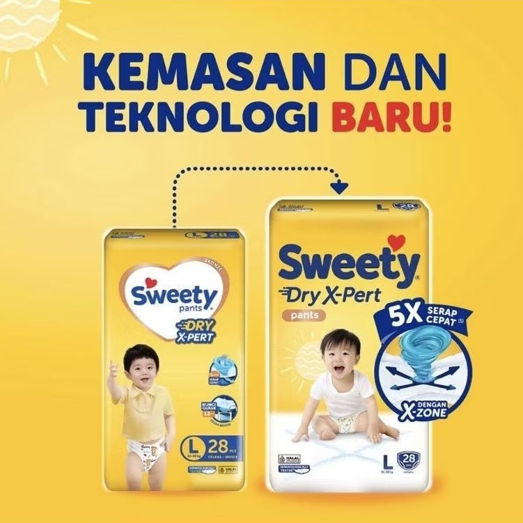 Sweety Bronze Dry X-Pert Popok Celana Bayi L 28 pcs