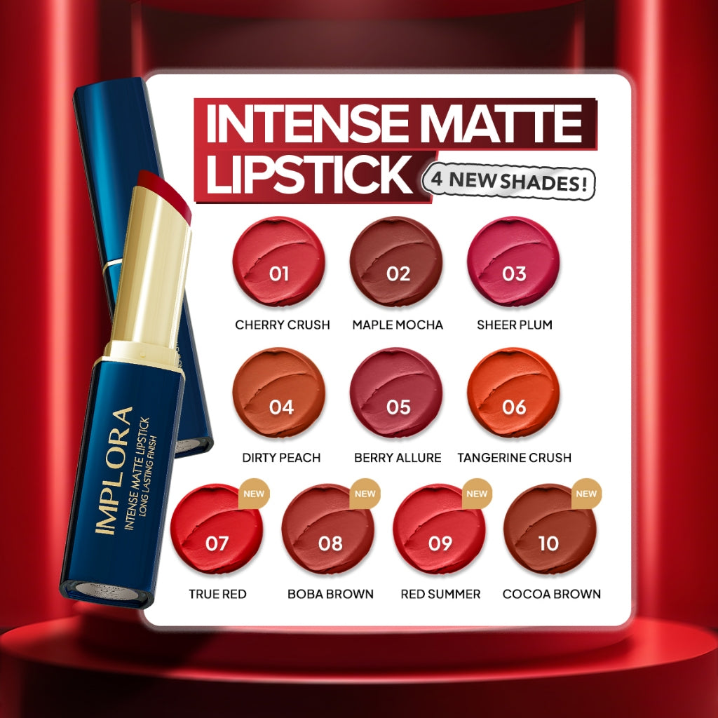 Implora Lipstick Intense Matte | Lipstik Transferproof Long-Lasting