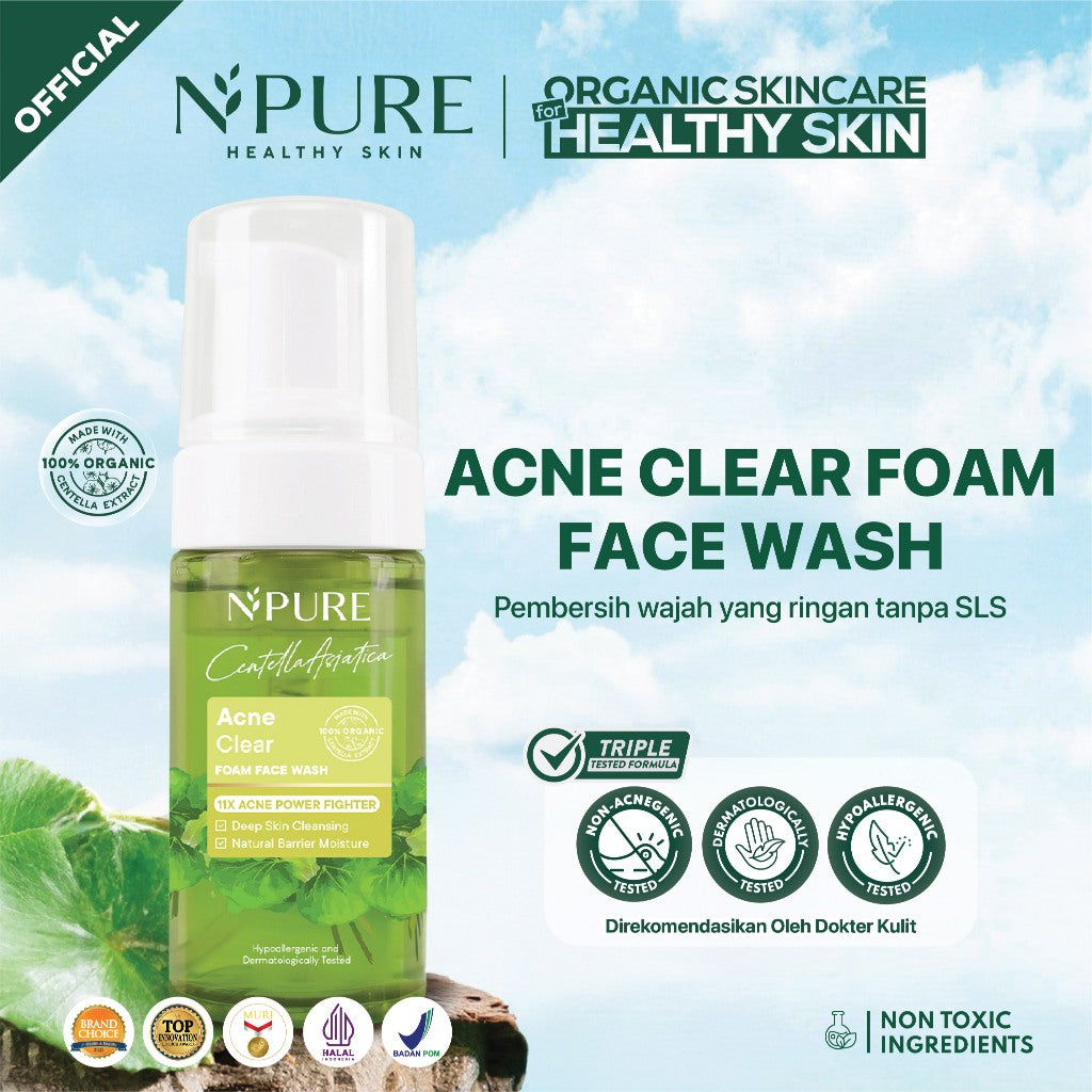 NPURE Cica Series - Cleanser / Toner / Serum / Moisturizer / Paket Kecantikan / Paket Skincare / Skincare Harian / Rangkaian Skincare / Acne Skin / All Skin Type