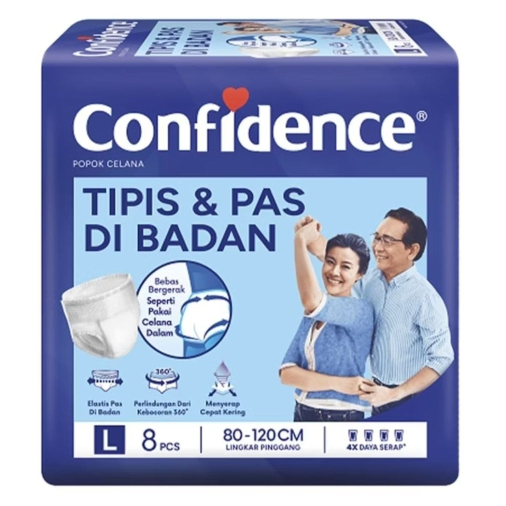 Confidence Popok Celana Dewasa Pas Badan M10 L 8 pcs