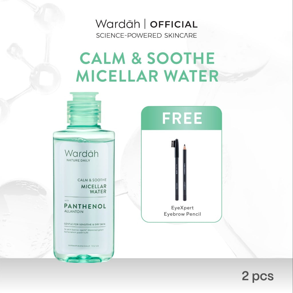 WARDAH Micellar Water All Series Perfect Bright Calm and Soothe Nature Daily Acnederm Lightening Oil Infused Pembersih Wajah Make Up Remover Waterproof Tanpa Bilas Skincare