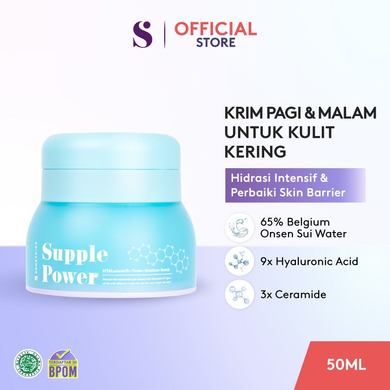 SOMETHINC - Calming & Gel Moisturizer Series | Calm Down/Ceramic Skin Saviour/Supple Power Hyaluronic9+Onsen/ACNEDOT Treatment |  Pelembap untuk Kulit Sensitif Kemerahan Normal Meredakan Kemerahan Memperkuat Skin Barrier Non comedogenic Menghidrasi