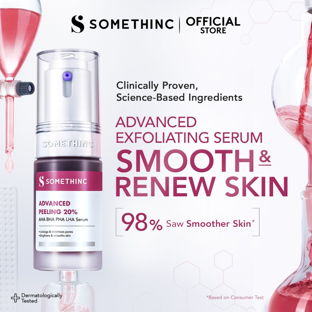 SOMETHINC - Serum Series | Glass-C 12% Vitamin C+ | Gentle Bright Niacinamide | Advanced Peeling 20% AHA BHA | Level 1% Retinol | Calm Down Skinpair Barrier | Diamond Glow Phyto | Hyaluronic9+ Advanced | wajah cerah no dark Spot Age Spot Freckles Glowing