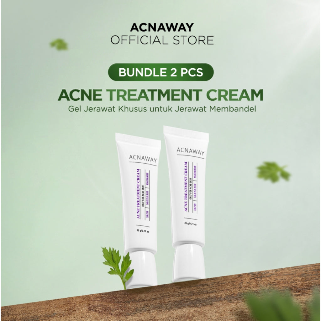 ACNAWAY Acne Treatment Cream - Krim Totol Jerawat Membandel Niacinamide Obat Jerawat Bruntusan Acne Spot Cream Untuk Mengeringkan Jerawat Meradang Anti Komedo Anti Bakteri Salep Jerawat Acne Care Menghilangkan Bekas Jerawat Acne Gel Sulfur Salicylic Acid